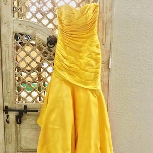 Yellow Jovani Gown dress